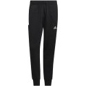 Spodnie męskie adidas Essentials French Terry Tapered Cuff 3-Stripes czarne HZ2218