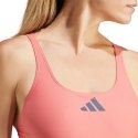 Kostium kąpielowy damski adidas 3 Bar Logo Swimsuit różowy IQ3985