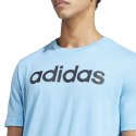 Koszulka męska adidas Essentials Single Jersey Linear Embroidered Logo Tee niebieska IS1350