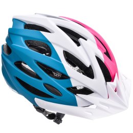 Kask rowerowy Meteor Marven M 55-58 cm biało-różowo-niebieski 25176