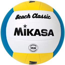 Piłka siatkowa Mikasa VX20 biało-niebiesko-żółta