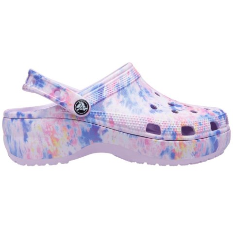 Chodaki damskie Crocs Classic Platform Tie Dye lawendowe 207151 5PT