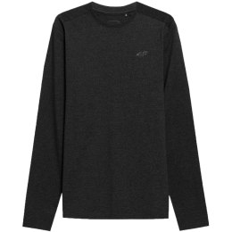 Koszulka męska longsleeve 4F M155 ciemny szary melanż 4FAW23TLONM155 23M