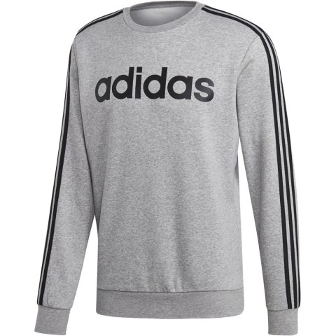 Bluza męska adidas Essentials 3 Stripes Crewneck Fleece szara EI4902