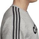 Bluza męska adidas Essentials 3 Stripes Crewneck Fleece szara EI4902