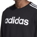 Bluza męska adidas Essentials 3S Crew FL czarna DQ3084