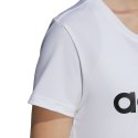 Koszulka damska adidas W D2M Logo Tee biała DU2080