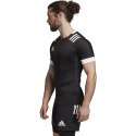 Koszulka do rugby męska adidas TW 3S Jersey F czarno-biała DY8502