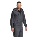 Bluza męska adidas Essentials 3 Stripes Fullzip Fleece szara DX2528