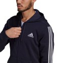 Bluza męska adidas Essentials Full-Zip Hoodie granatowa GK9587