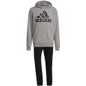 Dres męski adidas Essentials Tracksuit szaro-czarny GK9653