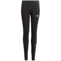 Legginsy dla dzieci adidas Essentials Logo czarne GN4044