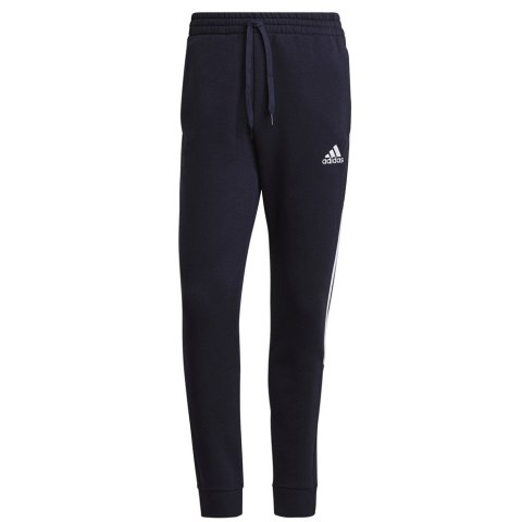 Spodnie męskie adidas Essentials Tapered Cuff 3 Stripes granatowe GK8977