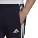 Spodnie męskie adidas Essentials Tapered Cuff 3 Stripes granatowe GK8977