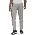 Spodnie męskie adidas Essentials Tapered Cuff 3 Stripes szare GK8976