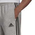 Spodnie męskie adidas Essentials Tapered Cuff 3 Stripes szare GK8976