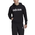 Bluza męska adidas Essentials French Terry Linear Logo Hoodie czarna GK9064