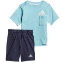 Komplet dla dzieci adidas Infants BOS Logo Summer Set niebiesko-granatowy GM8943