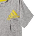 Komplet dla dzieci adidas Infants BOS Logo Summer Set szaro-zielony GM8944