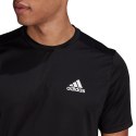 Koszulka męska adidas D2M Plain czarna GM2090