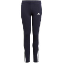 Legginsy dla dzieci adidas Essentials 3 Stripes granatowe GN4063