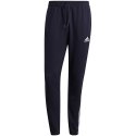 Spodnie męskie adidas Essentials Tapered Elastic Cuff 3 Stripes Pant granatowe GK8830