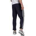 Spodnie męskie adidas Essentials Tapered Elastic Cuff 3 Stripes Pant granatowe GK8830