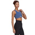 Stanik sportowy damski adidas 3-Stripes Sport Bra Top niebieski GL3808