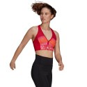 Stanik sportowy damski adidas Farm All-Over-Print Bra Top Aeroready czerwony GM7144