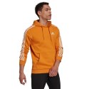 Bluza męska adidas 3-Stripes Fleece Hoodie pomarańczowa H12188