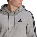 Bluza męska adidas Essentials Fleece 3-Stripes Hoodie szara GK9084