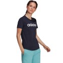 Koszulka damska adidas Essentials Slim Logo granatowa H07833