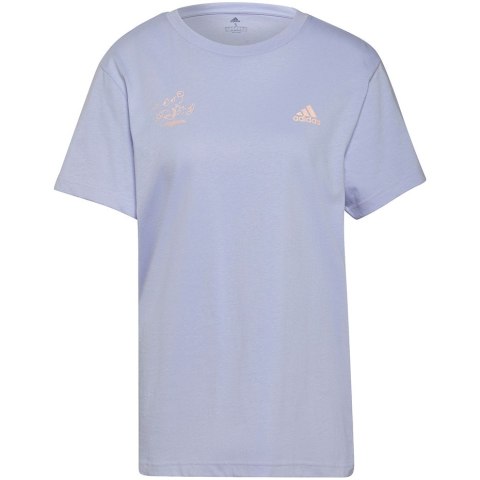 Koszulka damska adidas Signature Tee fioletowa GV1344