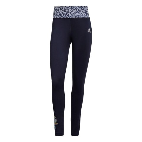 Legginsy damskie adidas Farm Rio Feel Brilliant AeroReady High-Rise Tights granatowe GS6337