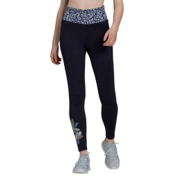 Legginsy damskie adidas Farm Rio Feel Brilliant AeroReady High-Rise Tights granatowe GS6337