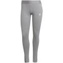 Legginsy damskie adidas Loungewear Essentials 3-Stripes szare HE7016