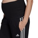 Spodnie damskie ciążowe adidas Essentials Cotton 3-Stripes Pants czarne GS8614