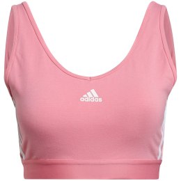 Stanik sportowy damski adidas Essentials 3-Stripes różowy H10189