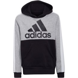 Bluza dla dzieci adidas U CB FL Hoodie czarno-szara HC5658