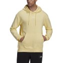 Bluza męska adidas Essentials FeelVivid Cotton Fleece Drop Shoulder Hoodie żółta HK2824