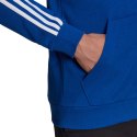 Bluza męska adidas Essentials French Terry 3-Stripes Full-Zip Hoodie niebieska HE4427