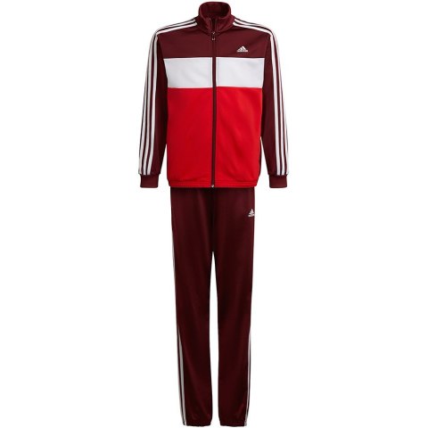 Dres dla dzieci adidas Essentials Track Suit bordowo-czerwony HE9317