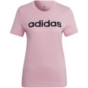 Koszulka damska adidas Loungwear Essentials Slim Logo Tee różowa HD1681