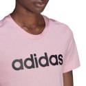 Koszulka damska adidas Loungwear Essentials Slim Logo Tee różowa HD1681