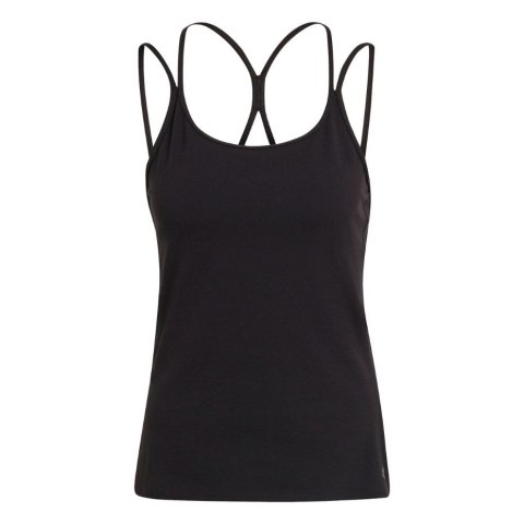 Koszulka damska adidas Studio Slim Strappy Back Tank Top czarna HE3140