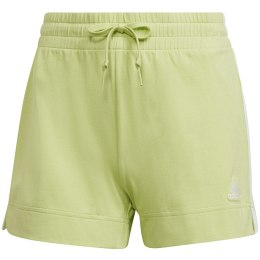 Spodenki damskie adidas Essentials Slim 3-Stripes Shorts zielone HE9361