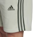 Spodenki męskie adidas Essentials French Terry 3-Stripes zielone HL2262